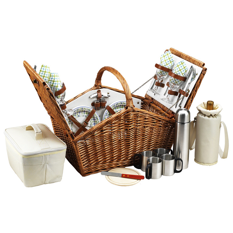 Picnic At Ascot Huntsman Basket for 4 w/coffee service Gazebo