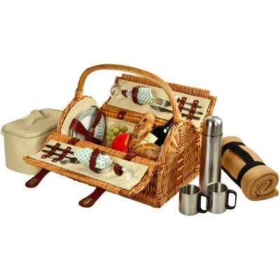 Sussex Picnic Bskt for 2 https://cdn3.bigcommerce.com/s-nzzxy311bx/product_images//w/Blkt & Coffee - Gazebo image 1