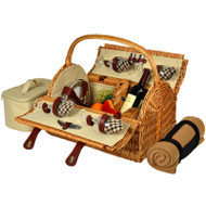 Yorkshire Picnic Basket for Four with Blanket - London image 1