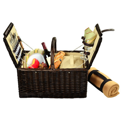 Surrey Picnic Basket for Two with Blanket - Hamptons image 1