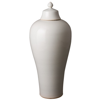 Lidded Meiping - White Celadon - Large