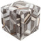 Surya Lycaon Cube Pouf - LCPF002 - Medium Gray, Dark Brown, Butter, Taupe, White