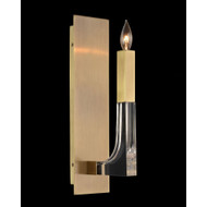 John Richard Acrylic and Brass Single-Light Wall Sconce