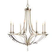 John Richard Bent-Crystal Eight-Light Chandelier