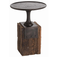 Anvil Cast Iron And Reclaimed Wood Occasional Table