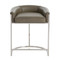 Calvin Counter Stool - Polished Nickel and Gray Leather