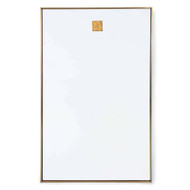 Regina Andrew Hanging Rectangle Mirror - Natural Brass
