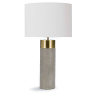 Regina Andrew Harlow Ivory Grey Shagreen Cylinder Table Lamp