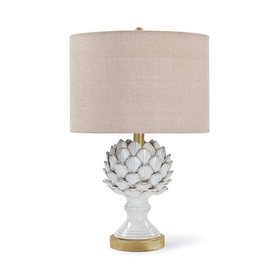 Regina Andrew Leafy Artichoke Ceramic Table Lamp - Off White