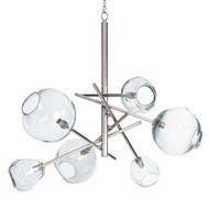Regina Andrew Molten Chandelier With Clear Glass - Polished Nickel