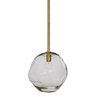 Regina Andrew Molten Pendant Large With Smoke Glass - Natural Brass