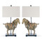 Southern Living Dynasty Horse Table Lamp Pair