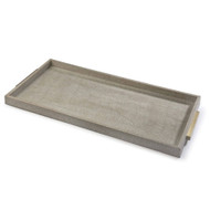 Regina Andrew Rectangle Shagreen Boutique Tray - Ivory Grey Python