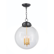 Southern Living Globe Pendant - Oil Rubbed Bronze And Natural Brass