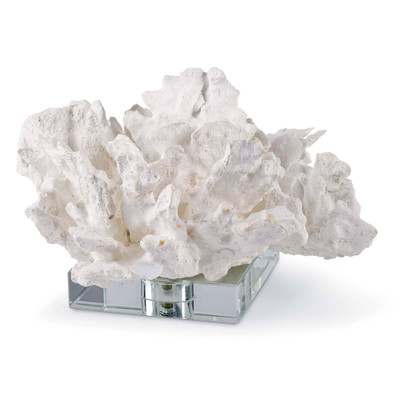 Regina Andrew Flower Coral On Crystal Base - White