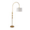Regina Andrew Arc Floor Lamp With Fabric Shade - Natural Brass
