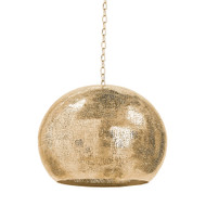 Regina Andrew Pierced Metal Sphere Pendant - Natural Brass