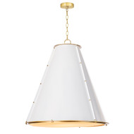 Regina Andrew French Maid Chandelier Large - White And Natural Brass