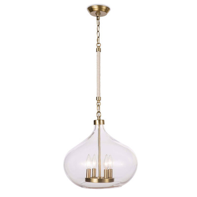 Regina Andrew Dover Pendant - Natural Brass