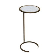 Worlds Away Monaco Cigar Table - Bronze/Antique Mirror Top