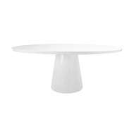Worlds Away Jefferson Dining Table - Oval/White Lacquer