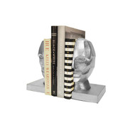 Worlds Away Edmund Bookends - Silver Leaf (Closeout)
