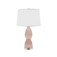 Worlds Away Gwyneth Table Lamp - Ceramic/White Linen Shade/Blush