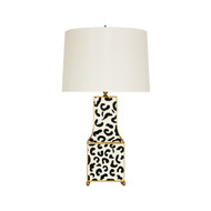 Worlds Away Renata Table Lamp - Black/Leopard/Gold/Cream