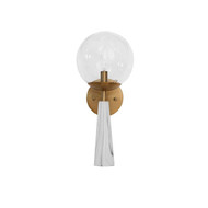 Worlds Away Shelly Sconce - Faux Marble/Antique Brass