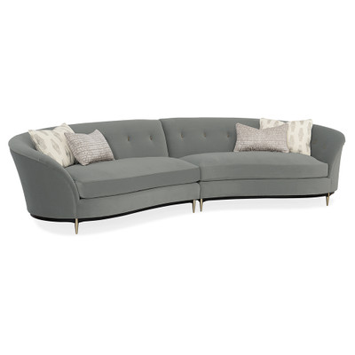 Caracole Three's Company Curved Sectional Sectional