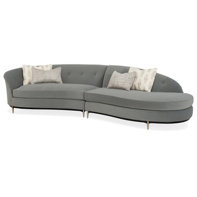 Caracole Three's Company Right Arm Facing Chaise Sectional Sectional