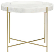 Noir Chuy Side Table - Antique Brass