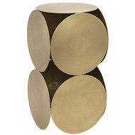 Noir Lola Side Table - Metal With Brass Finish