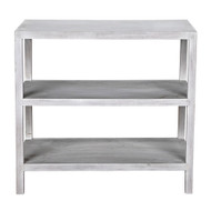 Noir 2 Shelf Side Table - White Wash