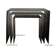 Noir Yves Side Table - Medium - Black Steel