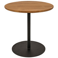 Noir Ford Small Side Table - Gold Teak With Steel Base