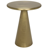 Noir Cassia Side Table - Metal With Brass Finish