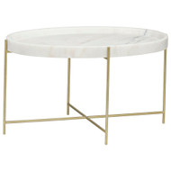 Noir Che Cocktail Table - Antique Brass