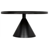 Noir Cone Dining Table - Black Steel