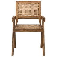 Noir Jude Chair With Caning - Teak