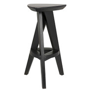 Noir Twist Counter Stool - Charcoal Black