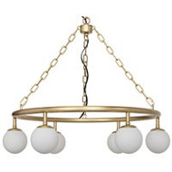 Noir Modena Chandelier - Small - Metal With Brass Finish