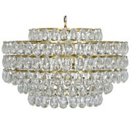 Noir Linden Chandelier - Antique Brass - And Black Steel