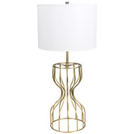 Noir Perry Table Lamp With Shade - Metal With Brass Finish
