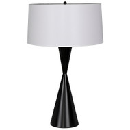 Noir Noble Table Lamp With Shade - Black Steel