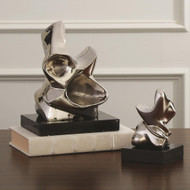 Global Views Abstract Figural Sculpture - Nickel - Lg
