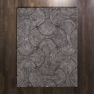 Global Views Arches Rug - Black/Ivory - 5 x 8