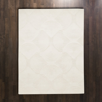 Global Views Arches Rug - Ivory/Ivory - 5 x 8