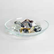 Global Views Clear Bowl w/9 Oxford Jewels - One of Each Color