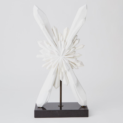 Global Views Facet Starburst Sculpture - White